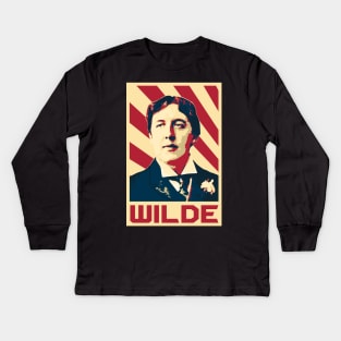 Oscar Wilde Retro Propaganda Kids Long Sleeve T-Shirt